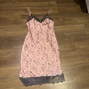 Victoria's Secret Pink Chemise with Black Lace